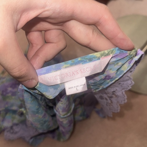 Victoria’s Secret Floral Print Lace Top Slip Dress RARE FROM 2000 - Picture 4 of 5